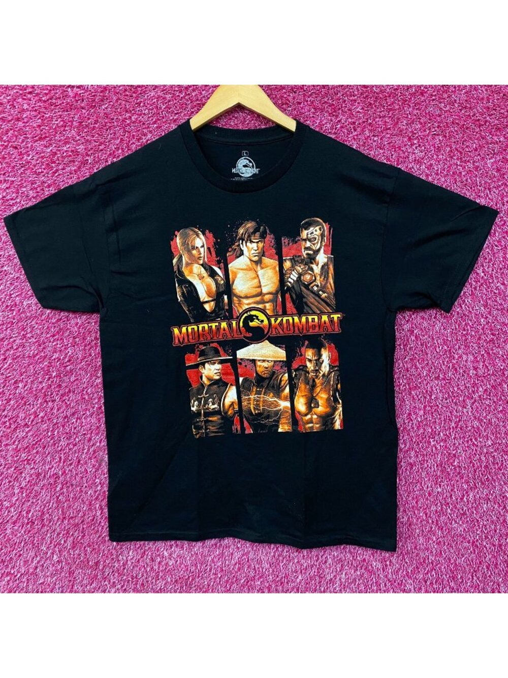Mortal Combat Character Grid Design Video Game T-Shirt Large